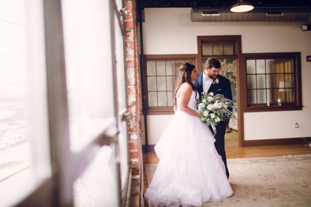 Bride and Groom at The Standard Knoxville in Knoxville Tennessee