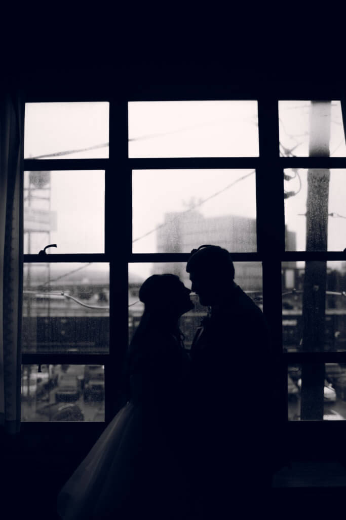 Bride and groom at The Standard Knoxville in Knoxville Tennessee