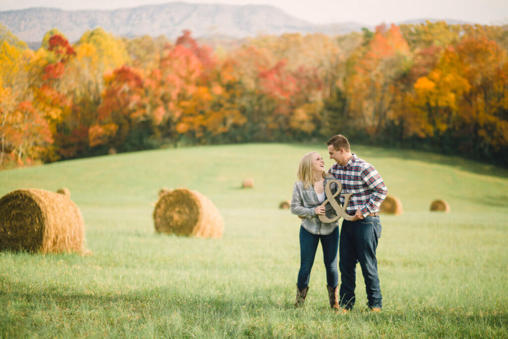 Engaged Couple at Estate Of Grace Farm in Knoxville TN
