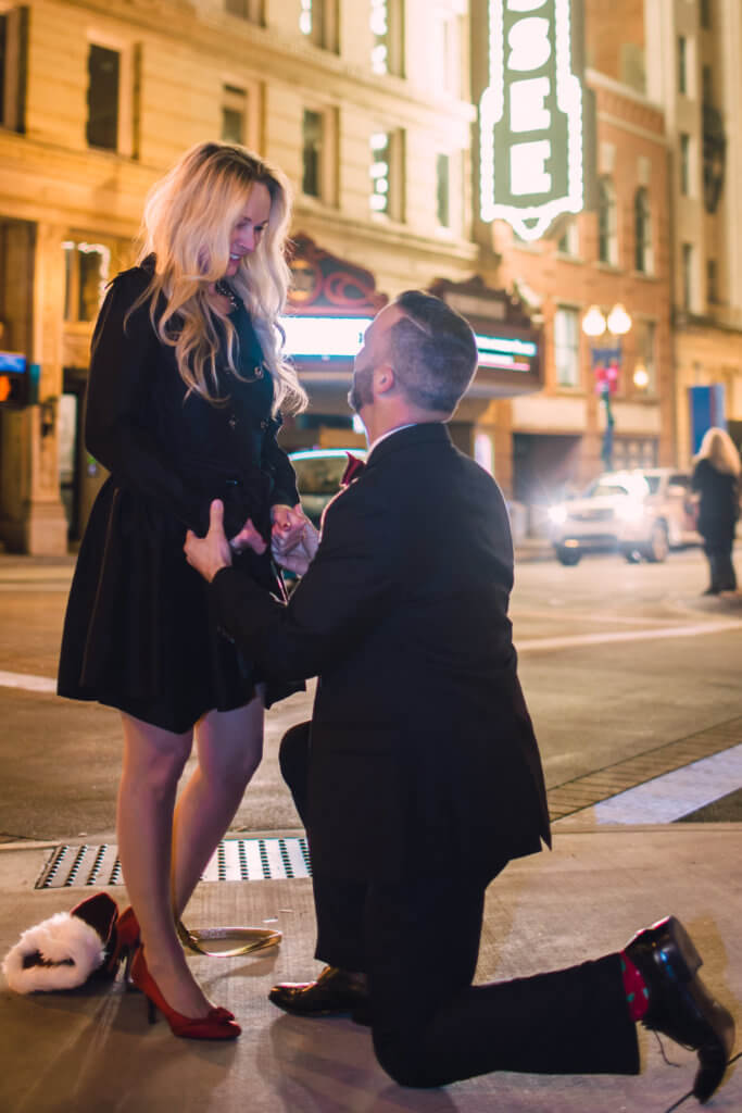 Surprise Engagement on Gay Street Knoxville TN