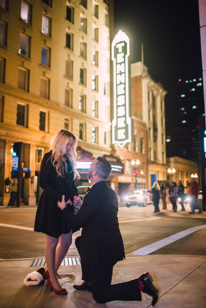 Surprise Engagement on Gay Street Knoxville TN