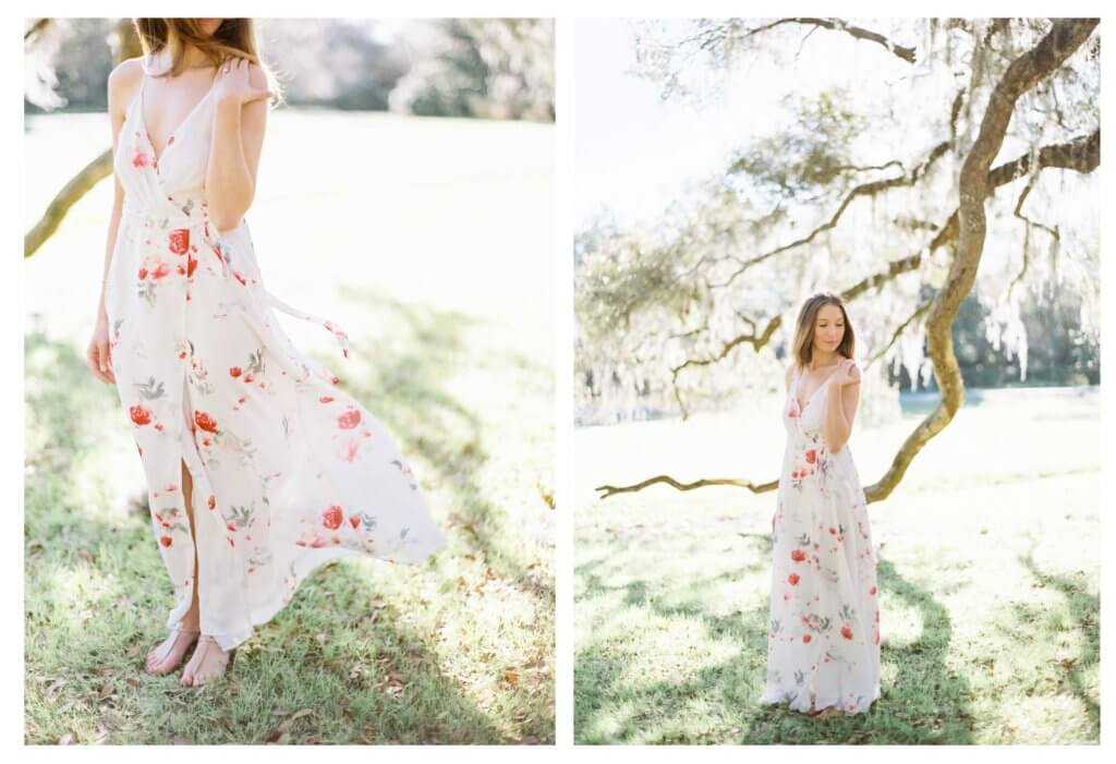 Bride at Magnolia Plantation and Gardens, Charleston South Carolina