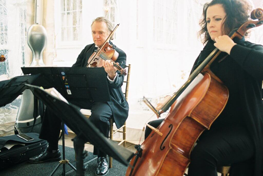Classical musicians at Bride at Spring House Restaurant Kitchen & Bar