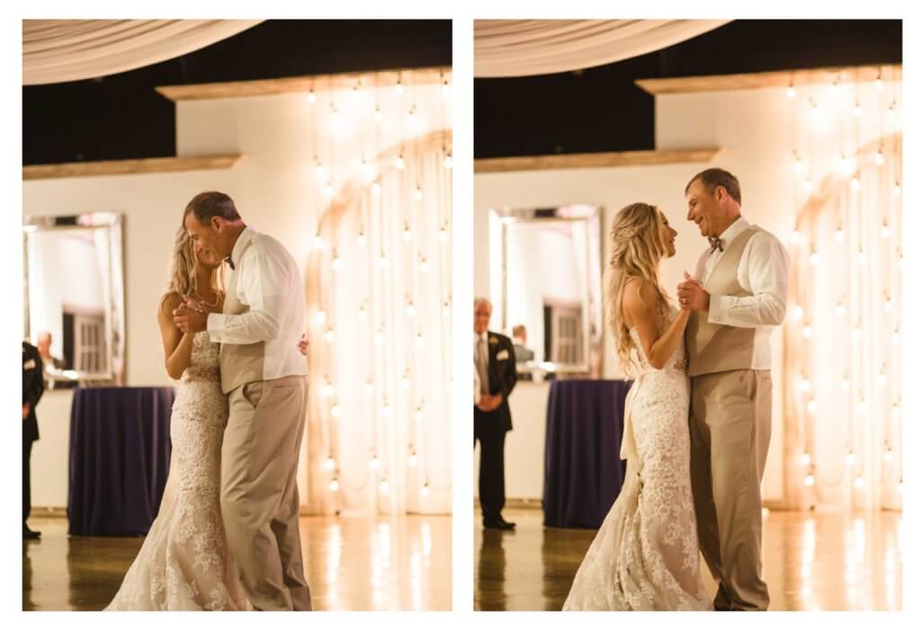 Father and daughter dance at villa de l'amour in high point nc