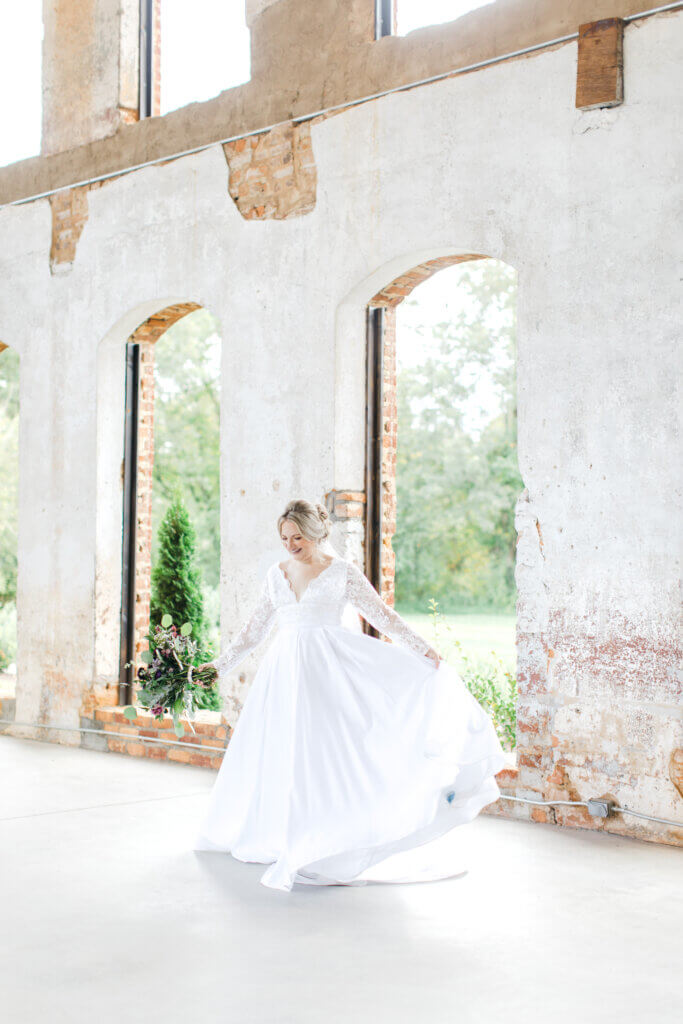 Bride at Providence Cotton Mill 
