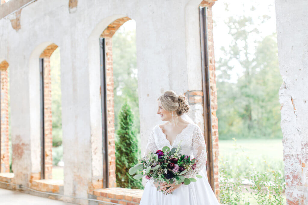 Bride at Wedding Venue