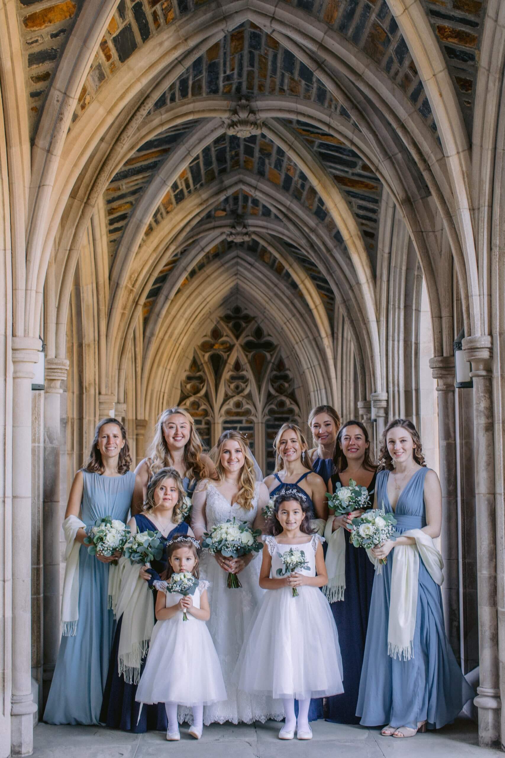 Bridesmaids at Duke Chapel